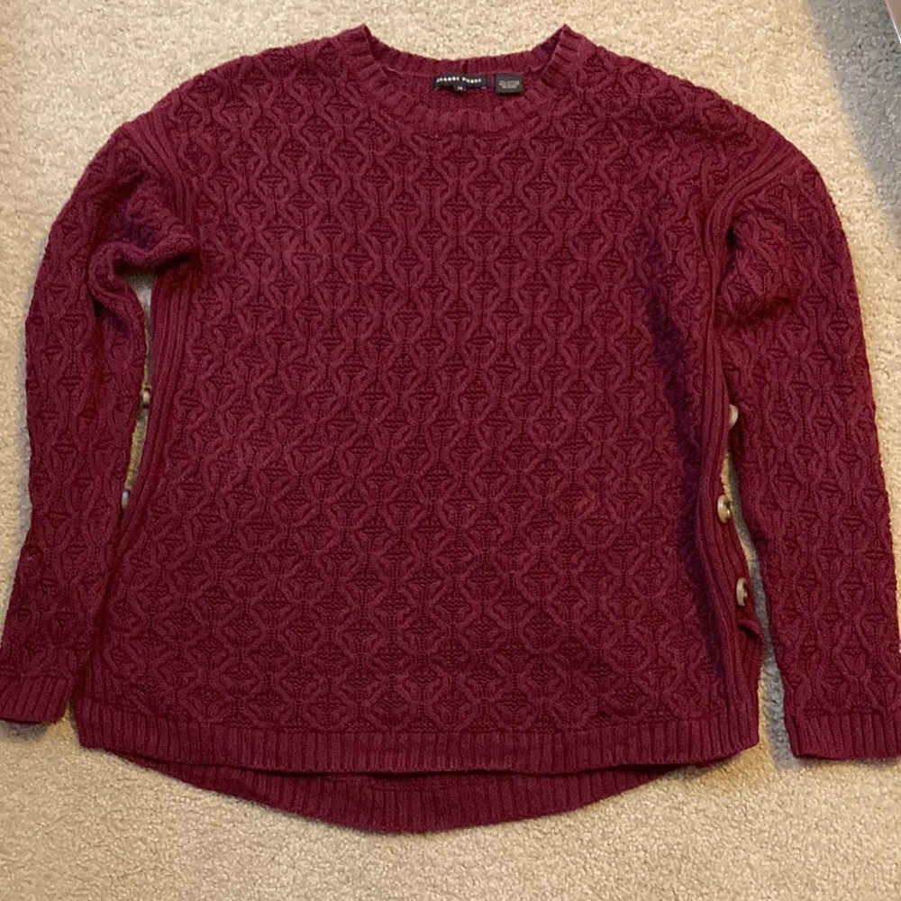Red Jeanne Pierre sweater size medium